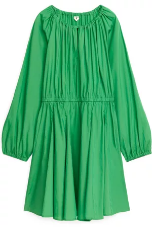 ARKET Lyocell A-Line Dress - Green