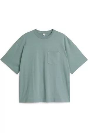 ARKET Heren T-shirts - Lightweight Pocket-Detail T-Shirt - Green