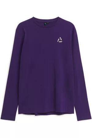 ARKET Lange Mouwen Poloshirts - Klättermusen Runa Scrambling Long-Sleeve T-Shirt - Purple