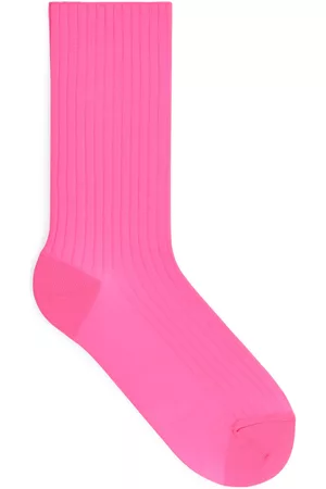 ARKET Rib-Knitted Socks - Pink