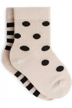 ARKET Polka Dot Socks, 2 Pairs - Black