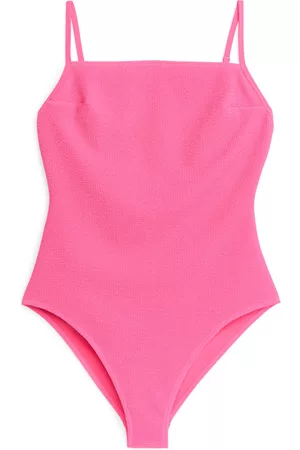 ARKET Dames Badpakken - Textured Swimsuit - Pink