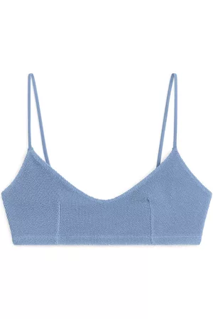 ARKET Dames Bikini's - Crinkle Bikini Top - Blue