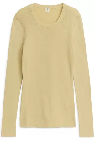 ARKET Ribbed Cotton Jumper - Yellow