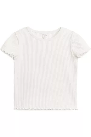 ARKET Ribbed Babylock T-Shirt - White