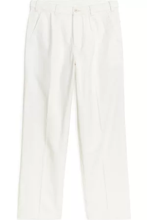 ARKET Heren Broeken - Cotton Canvas Utility Trousers - White