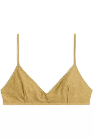 ARKET Dames Bikini's - Glittery Bikini Top - Yellow