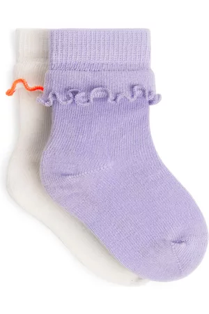 ARKET Sokken - Frill Cotton Socks, 2 Pairs - Purple