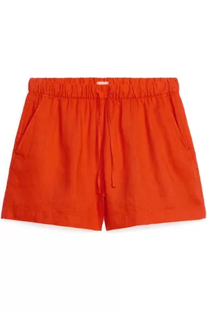 ARKET Dames Shorts - Linen Shorts - Orange