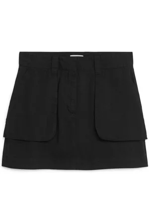 ARKET Dames Korte rokken - Cargo Mini Skirt - Black