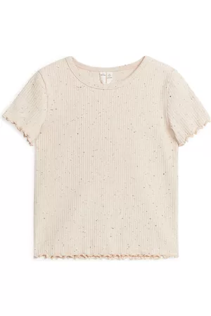 ARKET T-shirts - Ribbed Babylock Neps T-Shirt - Beige