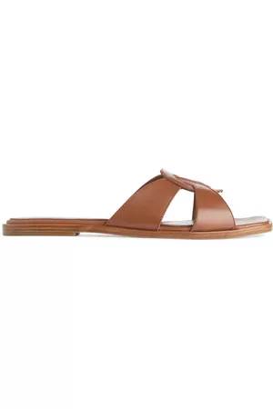 ARKET Dames Ondergoed - Flat Leather Slip-Ins - Beige