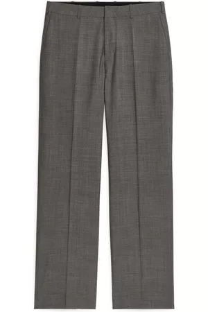 ARKET Heren Broeken - Lightweight Wool Trousers - Grey