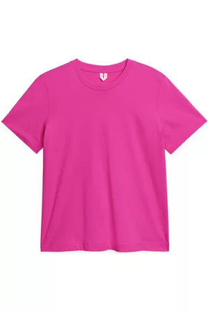 ARKET Dames Korte mouw - Crew-Neck T-shirt - Pink