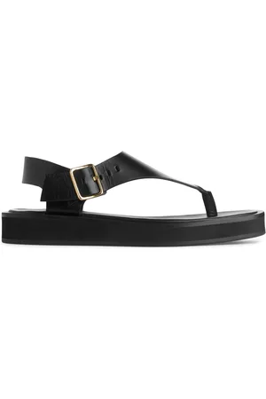 ARKET Dames Leren Sandalen - Chunky Leather Sandals - Black
