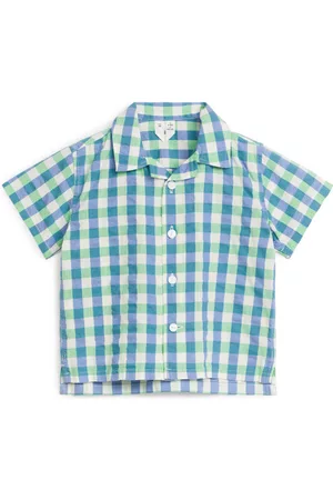 ARKET T-shirts - Seersucker Shirt - Blue