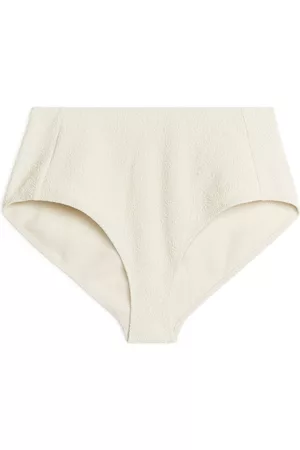 ARKET Dames High Waisted Bikini's - High Waist Textured Bikini Bottom - Beige