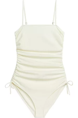 ARKET Dames Badpakken - Ruched Swimsuit - White