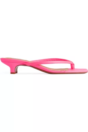 ARKET Dames Instappers - Slip-On Satin Sandals - Pink