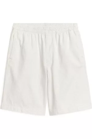 ARKET Heren Shorts - Cotton Linen Drawstring Shorts - Beige