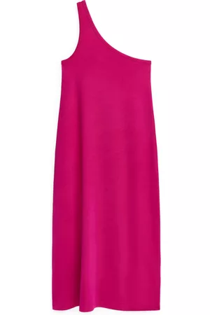 ARKET Dames Asymmetrische jurken - One Shoulder Jersey Dress - Pink
