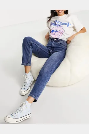 Stradivarius Slim mom jean with stretch in authentic