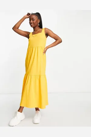Urban classics Sleeveless midi smock dress in mango