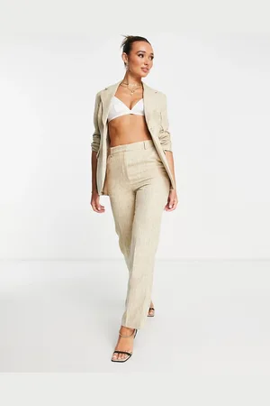 NA-KD X Femmeblk co-ord tailored trousers in beige