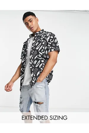 ASOS Stretch slim shirt in abstract print