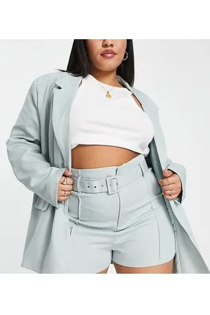 In The Style X Dani Dyer high waist belted tailored short co ord in