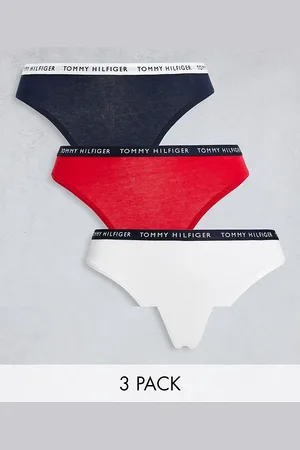 Tommy Hilfiger 3 pack thong in navy white and red