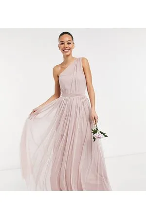 ANAYA Anaya With Love Tall Bridesmaid tulle one shoulder maxi dress in