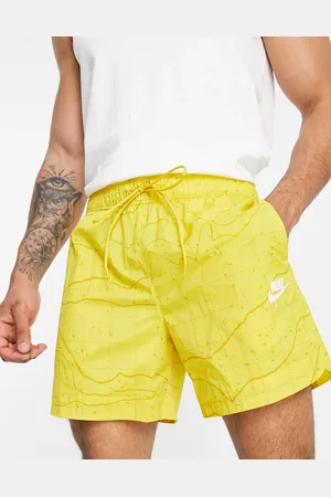 Nike Air woven water-resistant printed shorts in sulfur