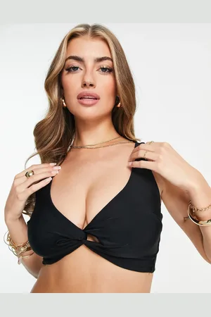 ASOS Fuller Bust mix and match twist front crop bikini top in