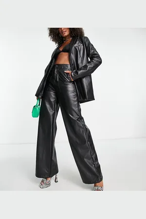 Extro & Vert Tall Wide leg trousers in faux leather