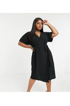 ASOS ASOS DESIGN Curve wrap midi dress in
