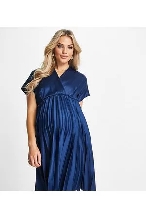 Closet Wrap front pleated mini skater dress in