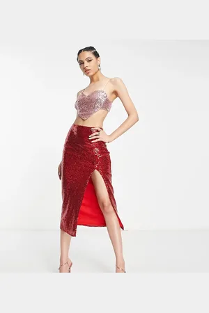 Collective The Label Exclusive midaxi sequin skirt in