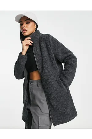 Jack Wolfskin High Cloud full zip borg long jacket in