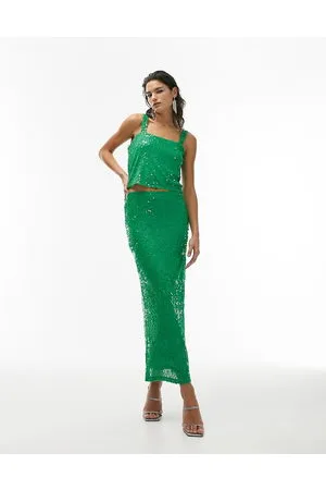 Topshop Co-ord sequin maxi skirt in