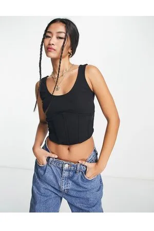 VERO MODA Corset stitch top in