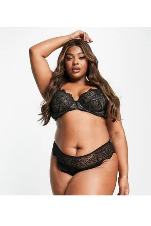ASOS ASOS DESIGN Curve Sienna lace high waist brazilian brief in