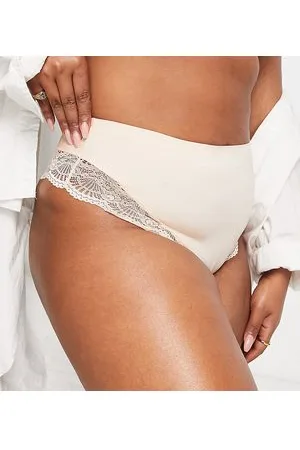 ASOS DESIGN Curve Contouring medium control short with mesh in beige