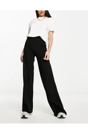 Y.A.S wide leg tailored trousers in dark green
