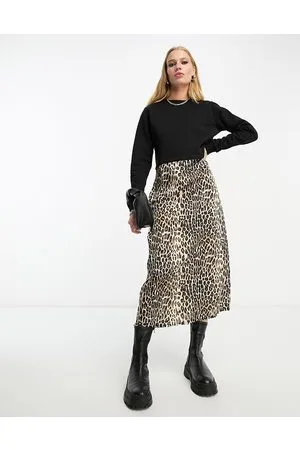 River Island Hybrid sweater dress in leopard print