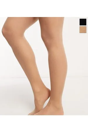 Mama;licious Mamalicious Maternity 20 denier 2 pack tights in sheer and beige