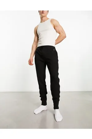 Ralph Lauren Loungewear waffle jogger in with pony logo