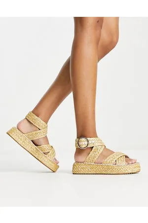 ASOS Journey raffia espadrille in natural