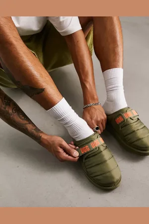 UGG Dune Slip on Mules in quilted khaki
