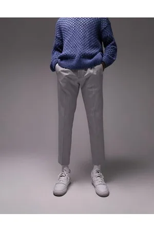 Topman Skinny smart trousers with elasticated waistband in light